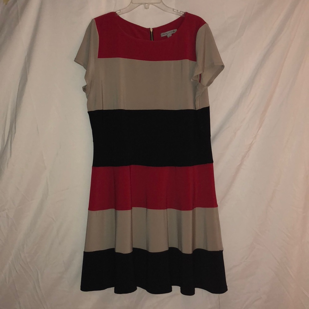 Danny and Nicole A-Line Red, Tan